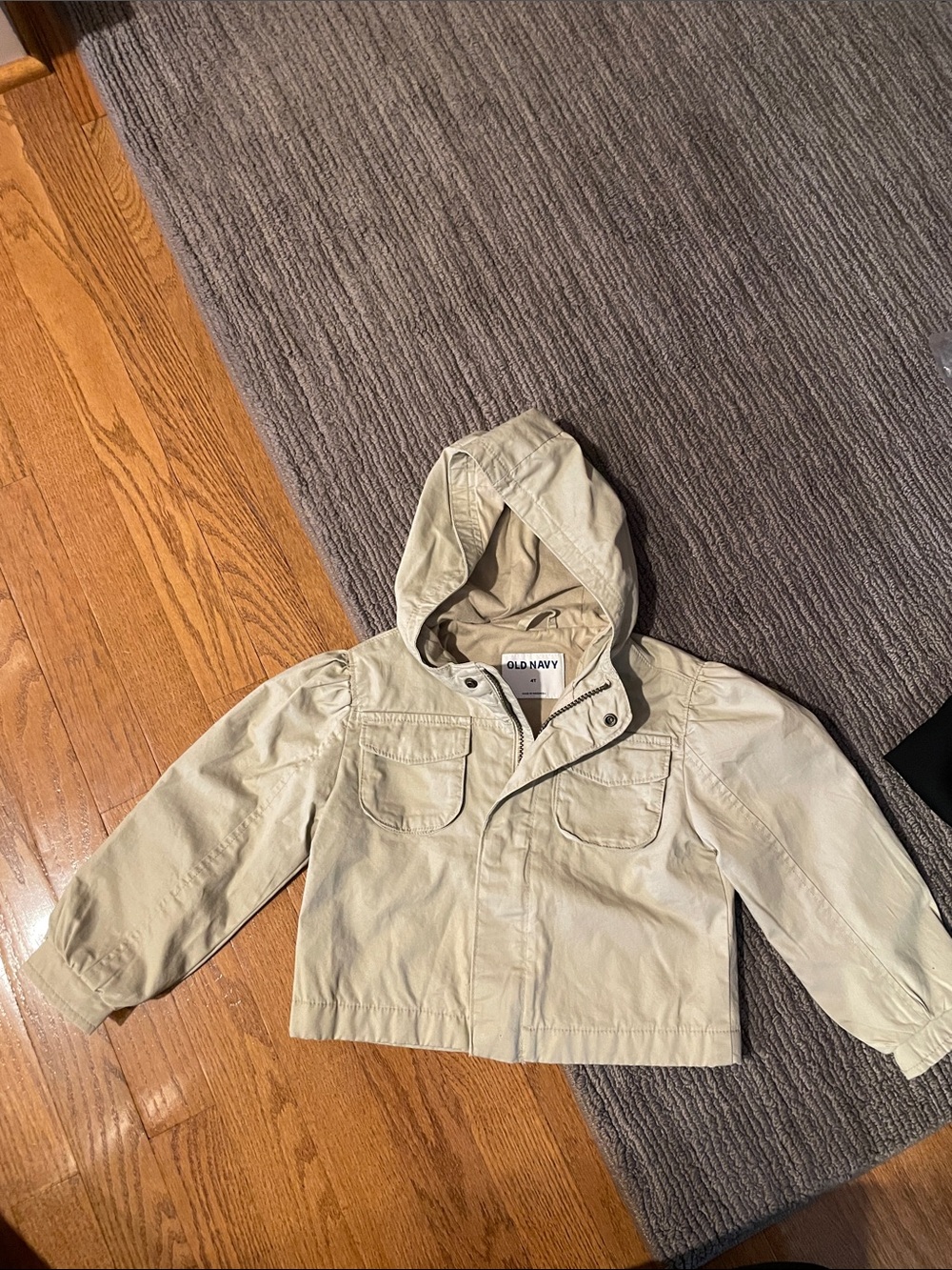 Old Navy Kids Hooded Jacket in Light Khaki
